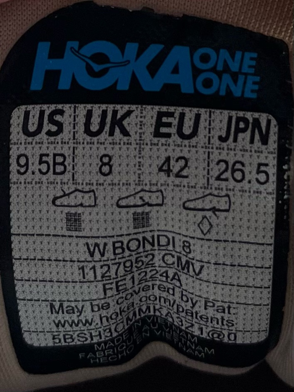 Hoka One One Bondi 8 Womens Size 9.5 Running Shoes Sneakers Cream Vanilla - Picture 11 of 12